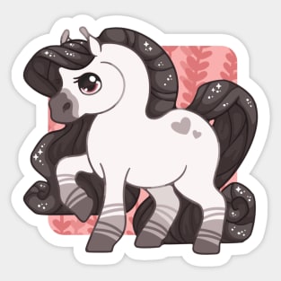 White pony Sticker